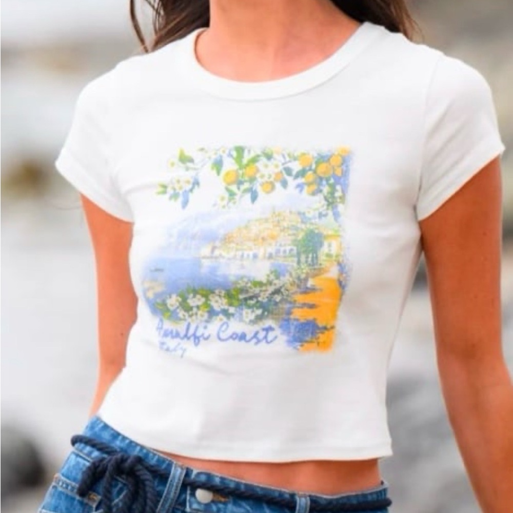 Altar'd State White Coastal Graphic Tee